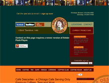 Tablet Screenshot of cafedescartes.com